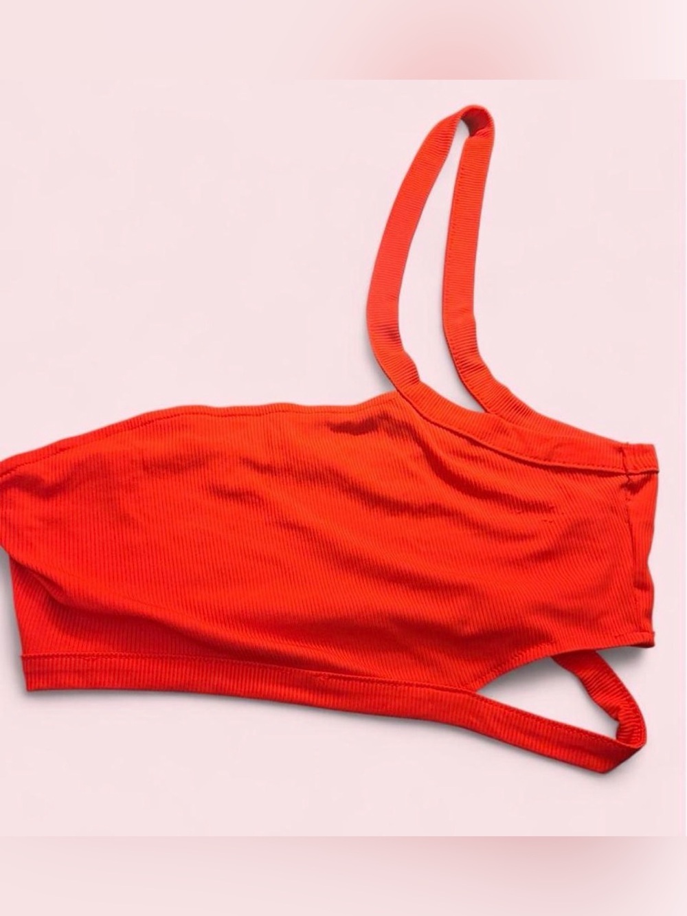 Ribbed Red Crop Top and Matching Skirt Set